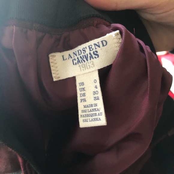 Land’s End Canvas Plaid A-line wool skirt - Picture 3 of 4